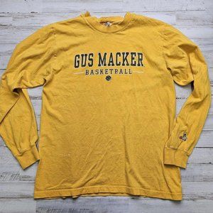 Vintage Gus Macker Basketball THE COTTON EXCHANGE Yellow Long Sleeve Tee MD USA